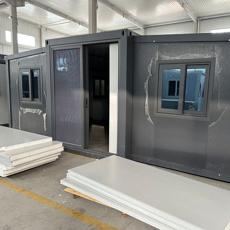 Janela de alumínio 3 quartos portátil pré-fabricado casa de contêineres expansível para quartos ao ar livre proteção ambiental reciclar