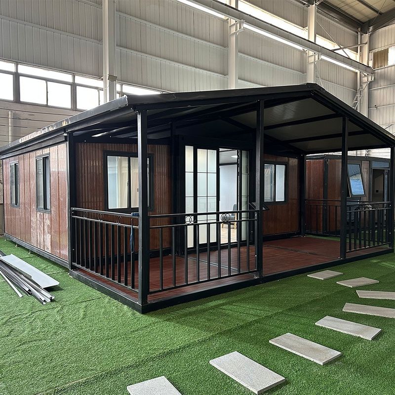 Flexível montar luxo portátil resistente ao fogo resistente à água painel de parede exterior casa móvel casa de contêineres expansível casa para villa