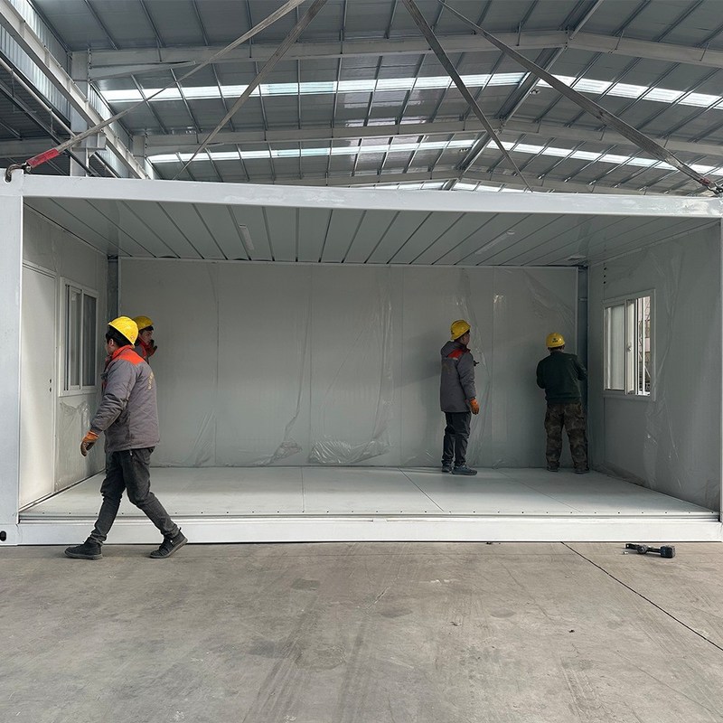 Casa de guarda escritório dobrável clássico luxo pré-fabricado pequena casa de contêiner pré-fabricado com 70% de vantagem de economia de tempo