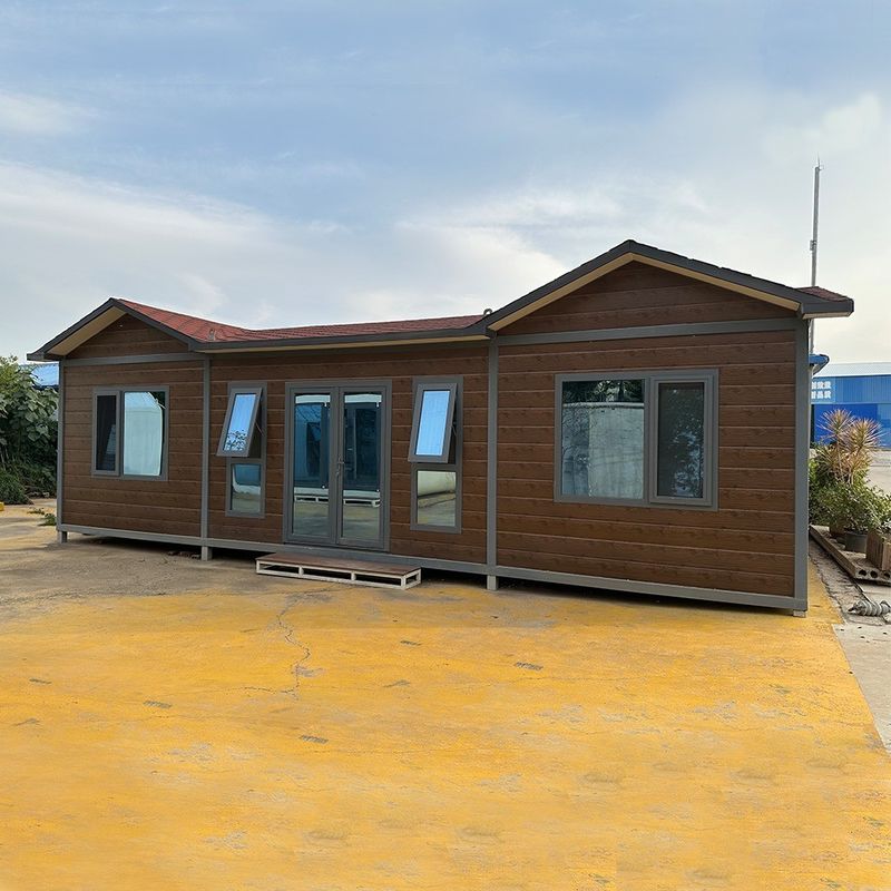 Casas pré-fabricadas de domo 3 quartos Luxo Casa de contêiner de pacote plano para casa e eletricidade padrão local