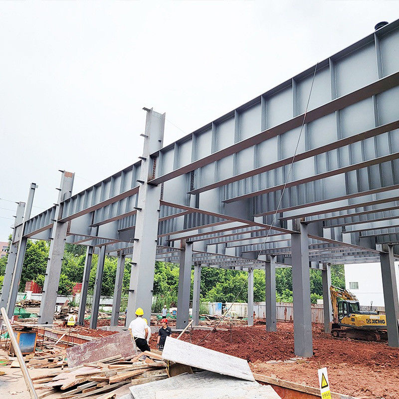 Large Square Meter Steel Warehouse Industrial Steel Structure Workshop Edifício com peso leve